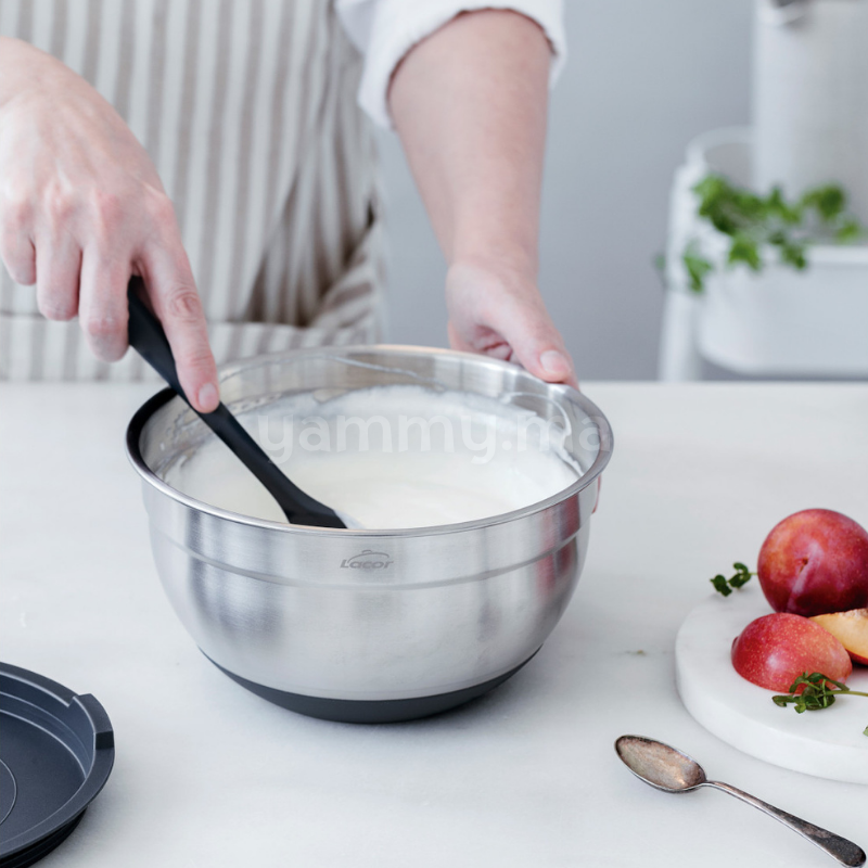 SET. 3 Bols et Bassines en Inox avec Couvercles 20-22-24 cm - Lacor 60051