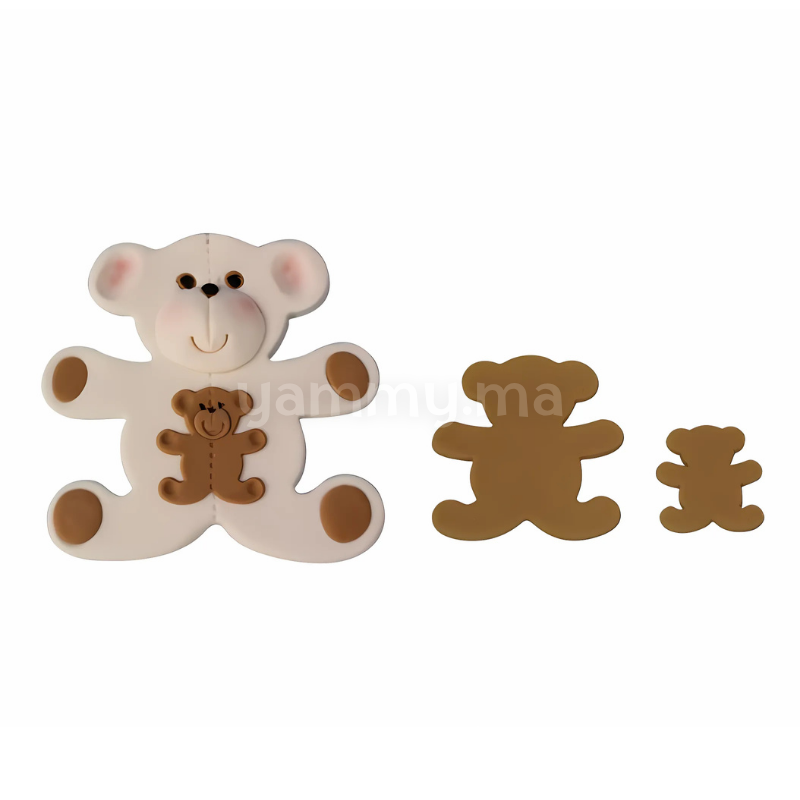 SET. 3 Emporte-pièces Ours en Peluche