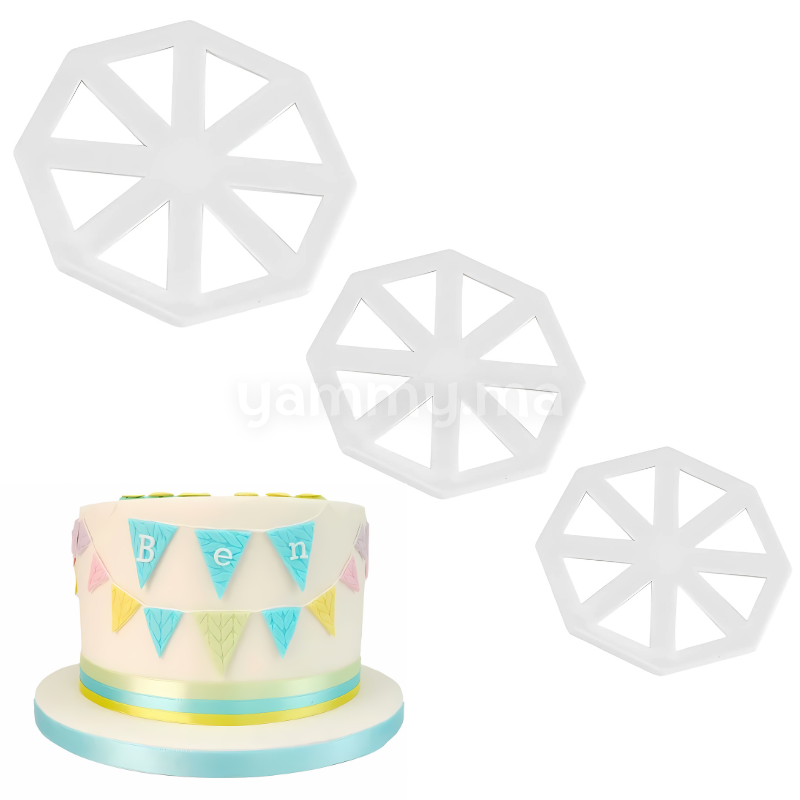 SET. 3 Emporte-pièces Fanions