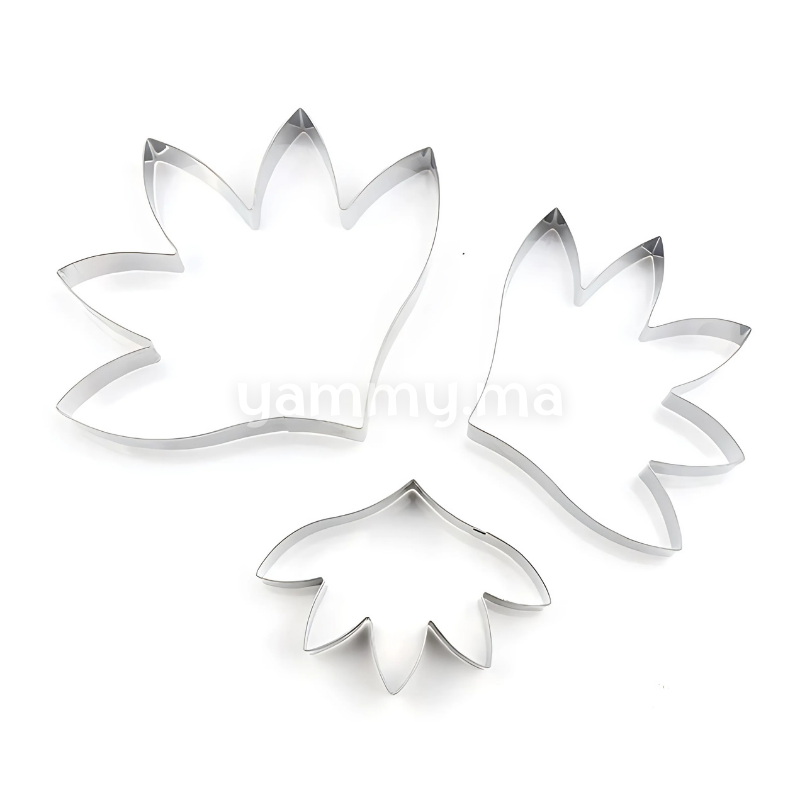 SET. 3 Emporte-pièces Pétales de Tubéreuse en Inox