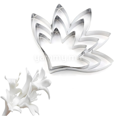 SET. 3 Emporte-pièces Pétales de Tubéreuse en Inox