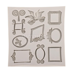 Moule Silicone 8 Mini Cadres  pate a sucre