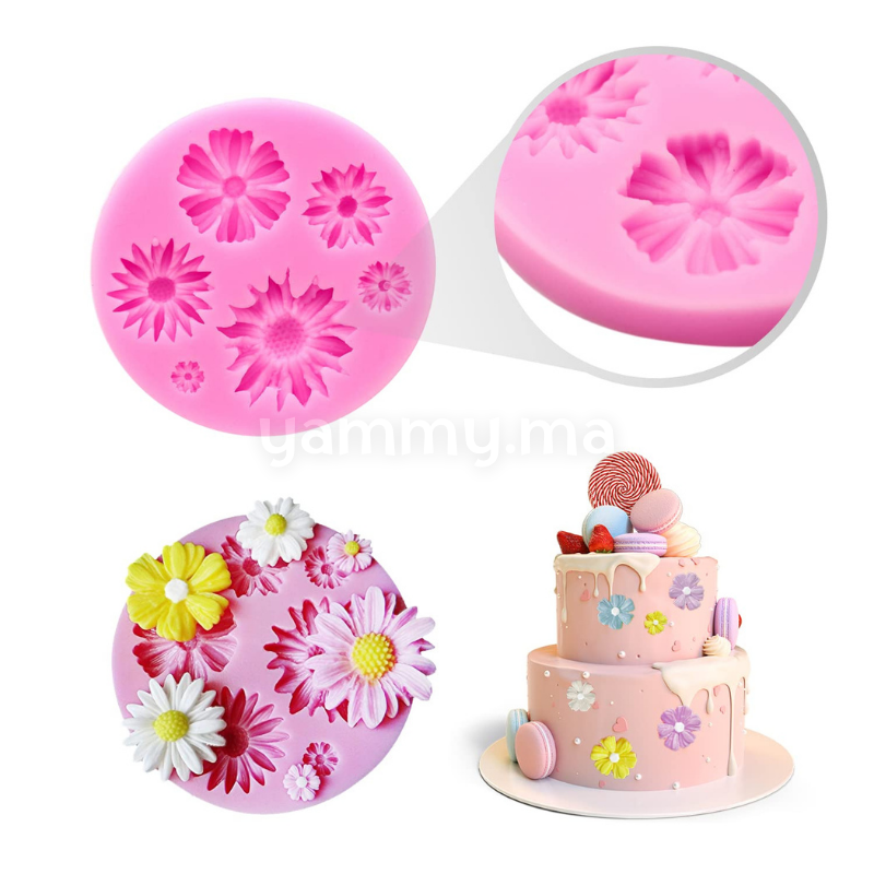 Moule Silicone 6 Fleurs