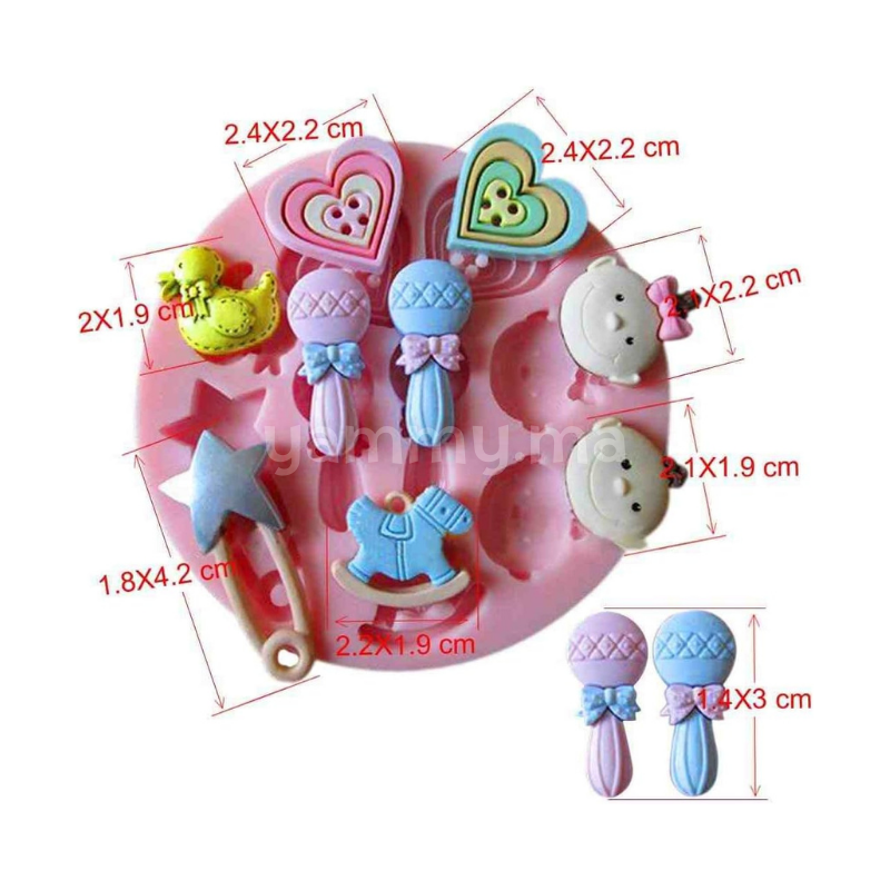 Moule Silicone Theme Bapteme