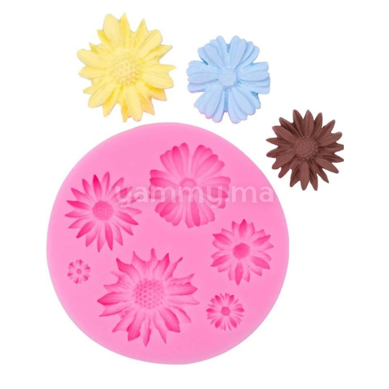Moule Silicone 6 Fleurs