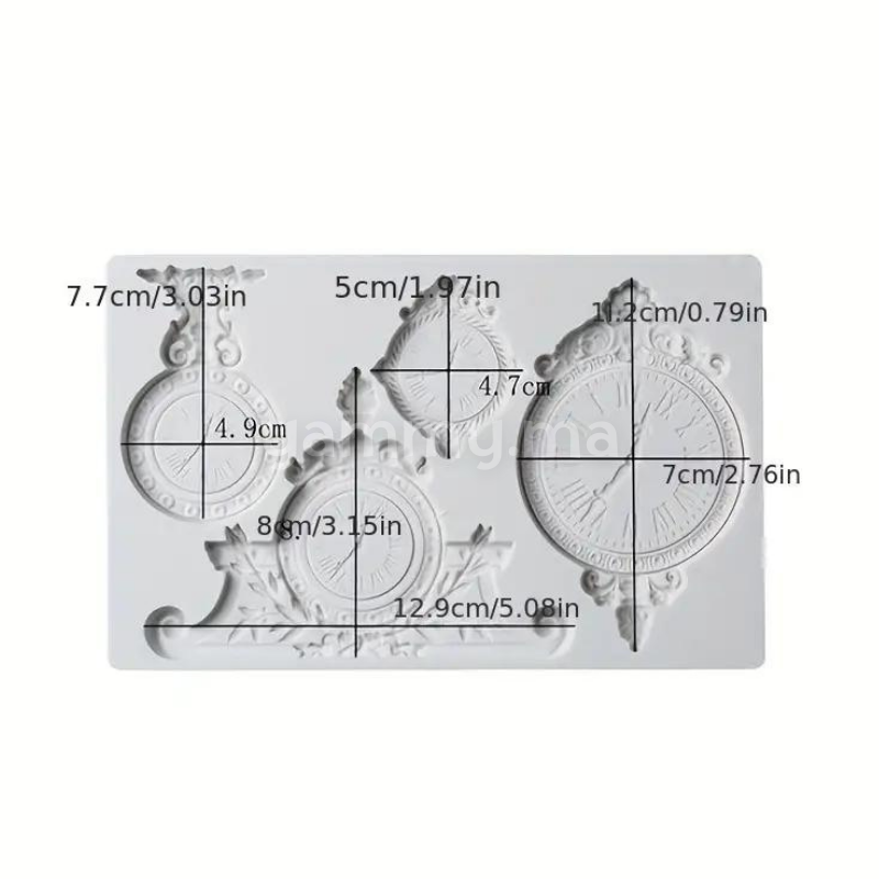 Moule Silicone en forme d'Horloge de Table Rétro