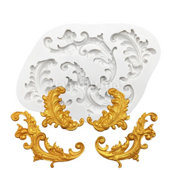 Moule Silicone 4 Feuilles Rétro