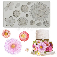 Moule Silicone 10 Fleurs pate a sucre