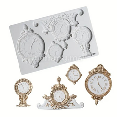 Moule Silicone en forme d'Horloge de Table Rétro