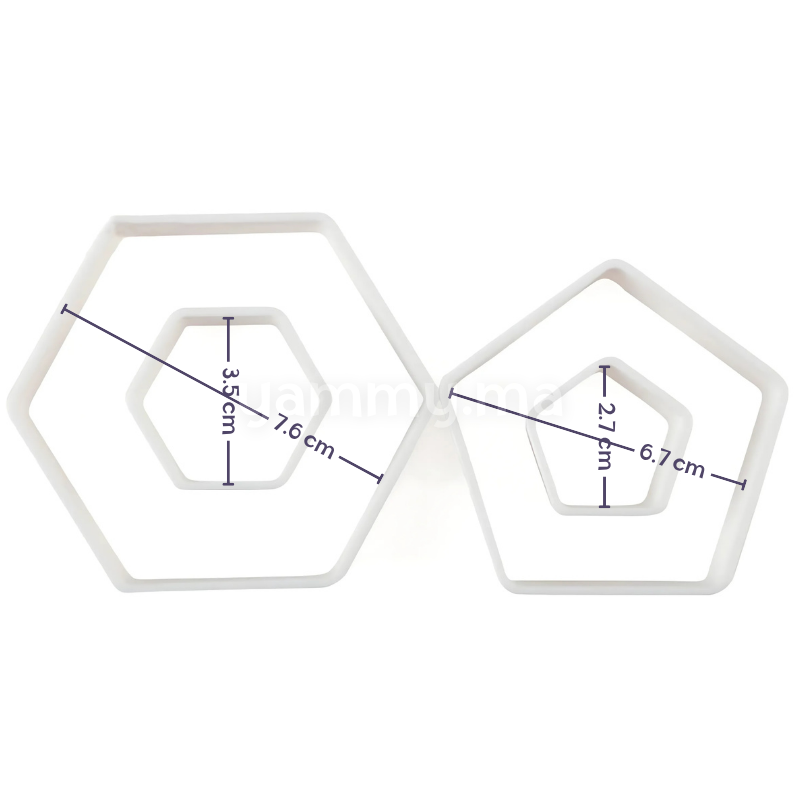 SET. 4 Emporte-pièces Géométriques Ballon de Football