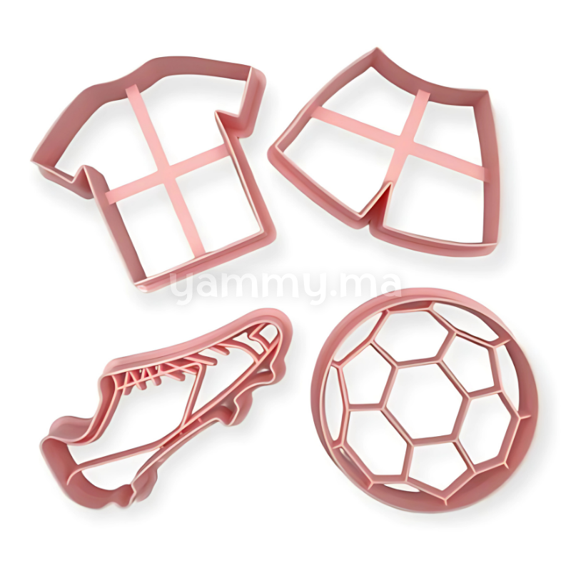 SET. 4 Emporte-pieces Football