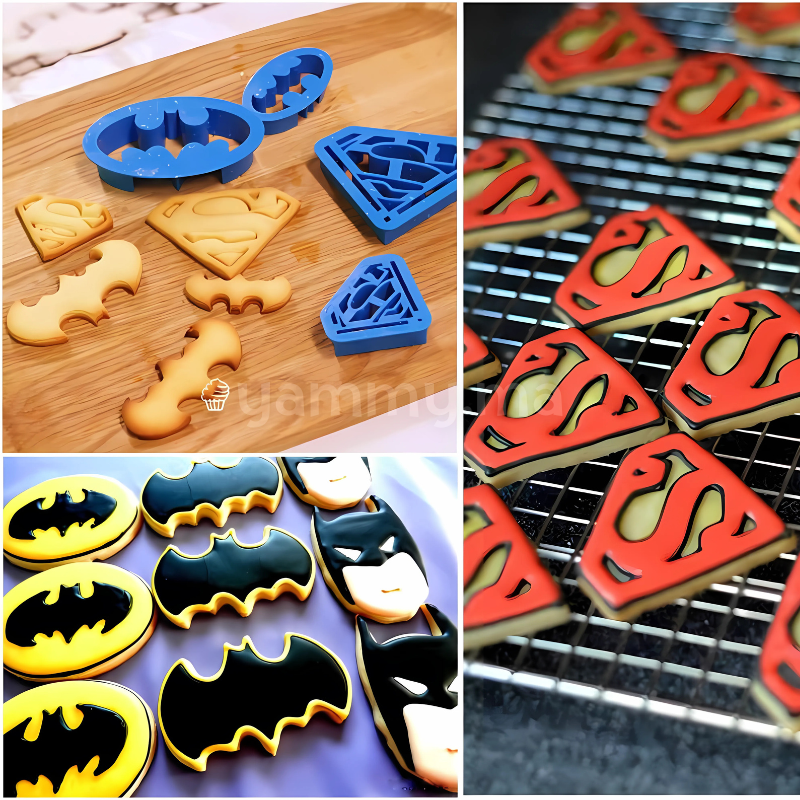 SET. 4 Emporte-pièces Super Héros Batman et Superman