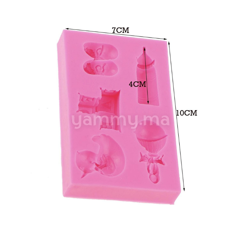Moule Silicone Thème Bapteme
