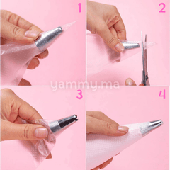 Poche à Douille Pâtissière Jetable 23.5 cm x 50 Pcs