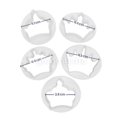 SET. 5 Emporte-pièces Mini Couronnes