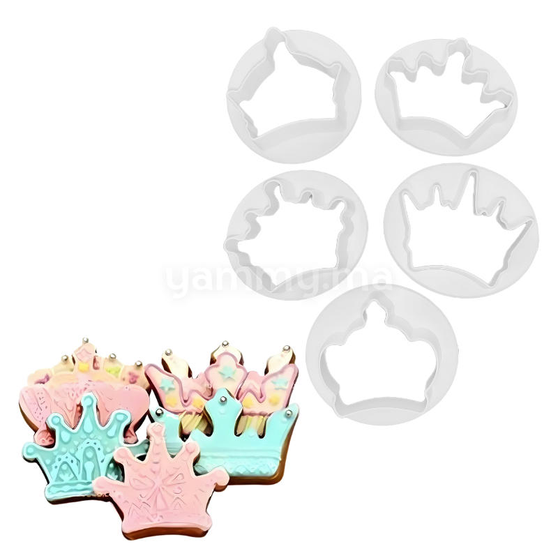 SET. 5 Emporte-pièces Mini Couronnes