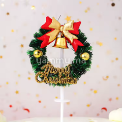 Couronne avec Cloche Ø 6.5 cm pour Décor de Bûche de Noël (x5)