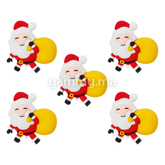 Surprise du Père Noël 5 cm pour Décor de Bûche de Noël (x5)