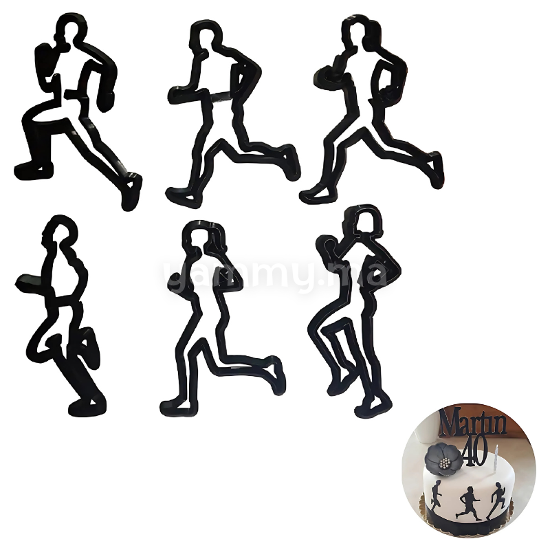 SET. 6 Emporte-pièces Silhouettes de Course Sport