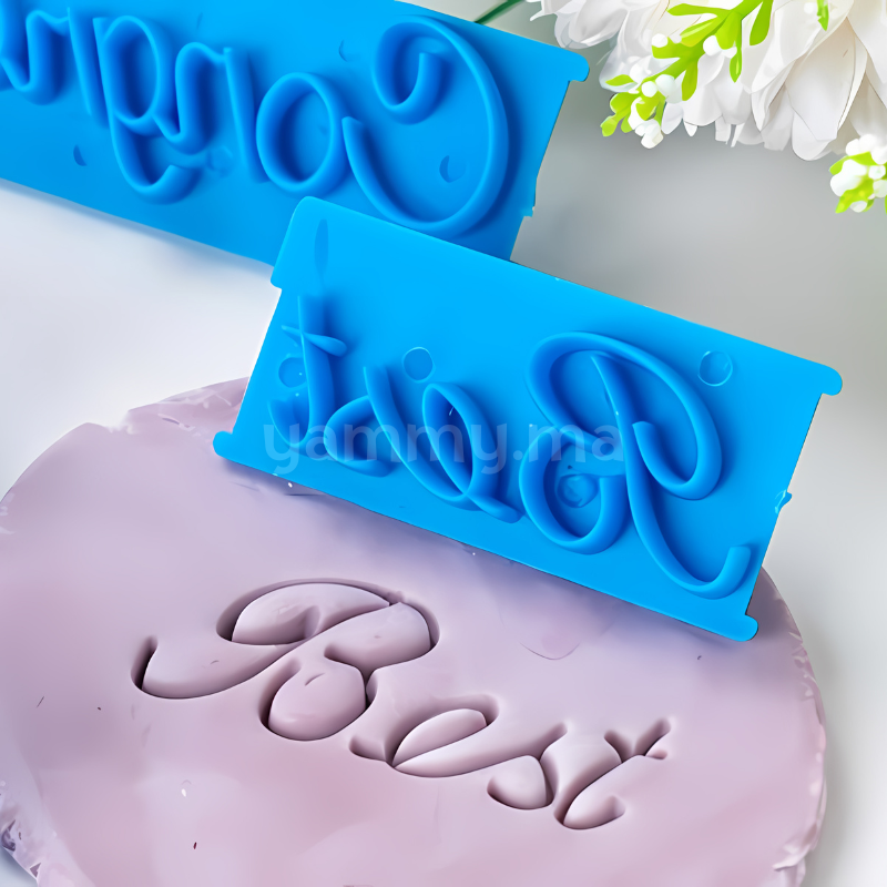 SET. 6 Emporte-pièces Texte "Happy, Birthday, Best, Wishes, et plus"