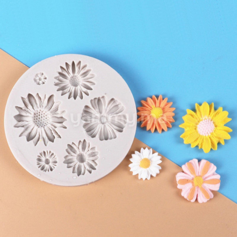 Moule Silicone 6 Fleurs