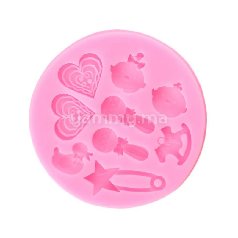 Moule Silicone Theme Bapteme