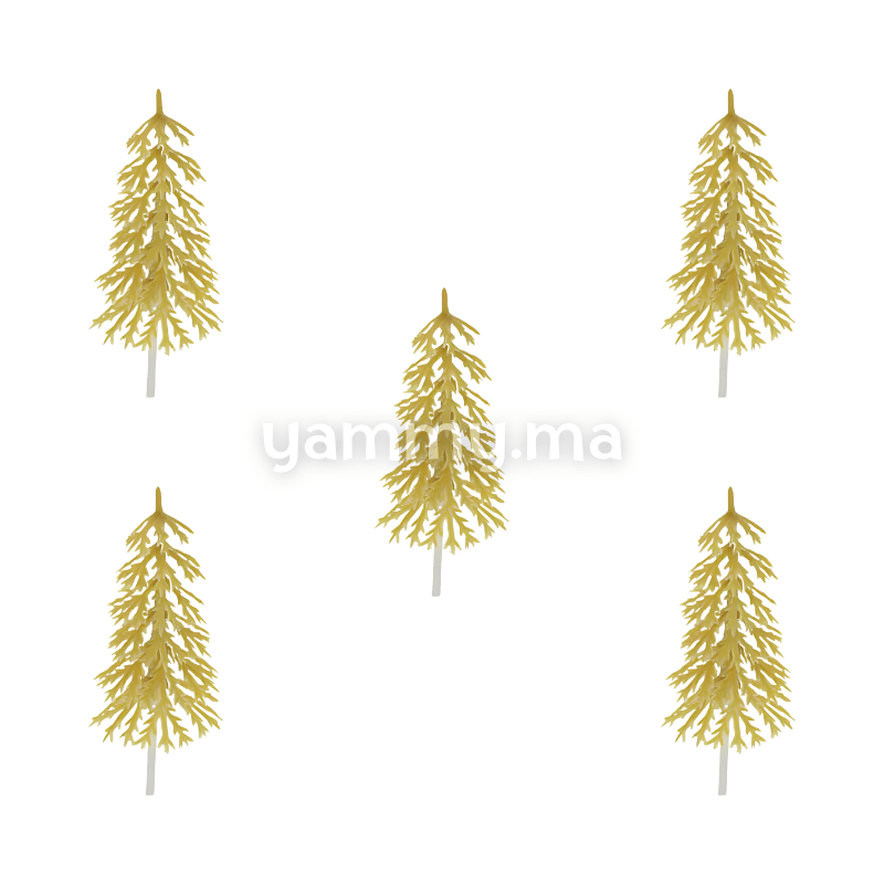 Décor Gâteau Sapain Volume Or Mat 5 PCs