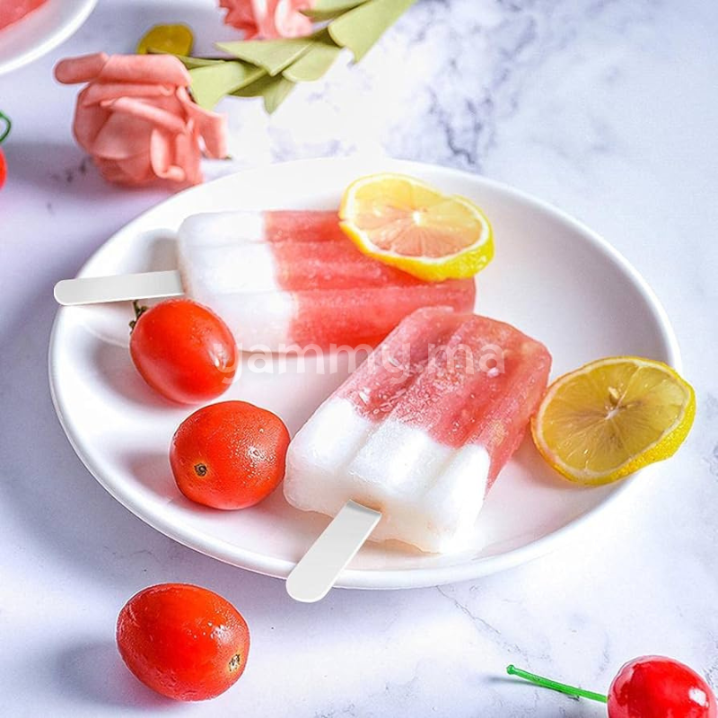 10 Bâtonnets de Glace en acrylique Réutilisables Blanc 11.5 cm
