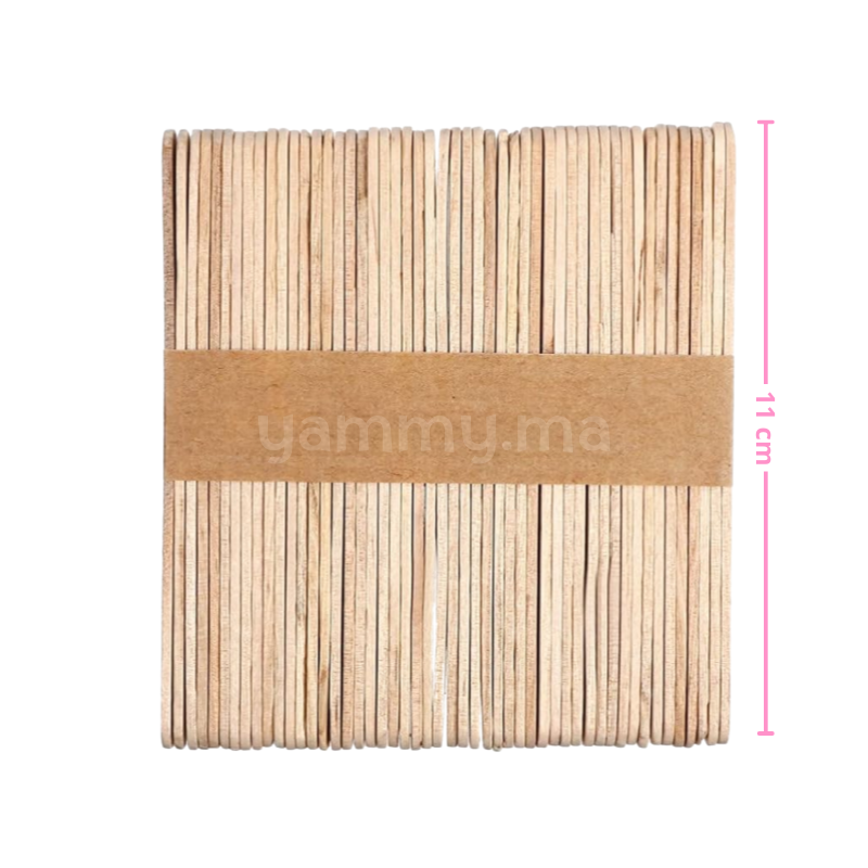 Bâtonnets à Glace en Bois 11 cm (x50)