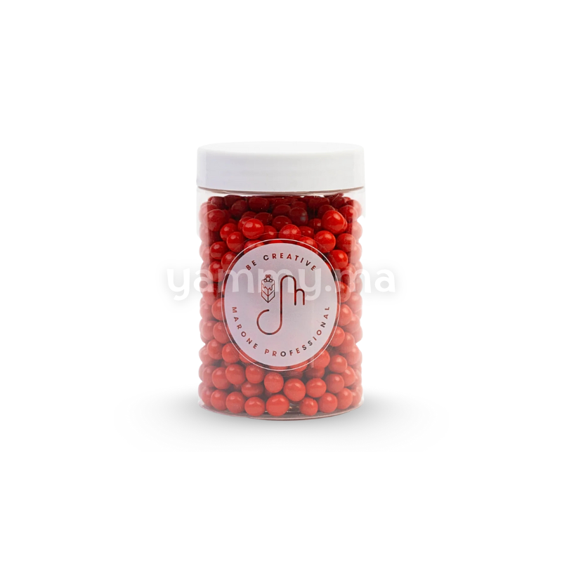 Mini Boules Croustillantes Rouge Brillant Ø 7 mm 100 gr - Marone
