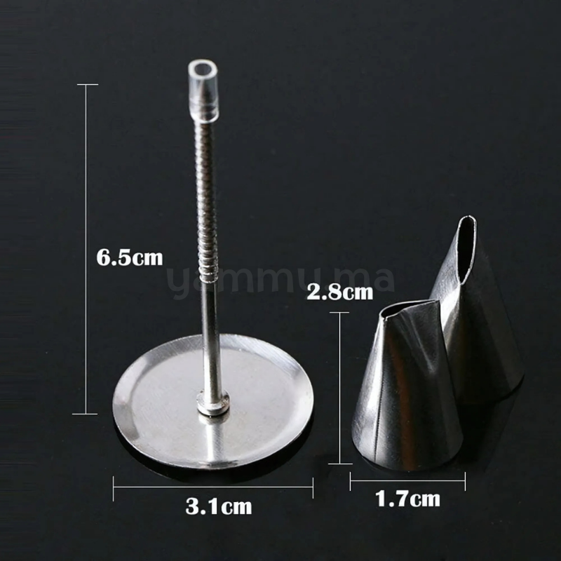 Ciseaux à Fleurs avec Clou et 2 Douilles en Inox