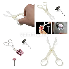 Ciseaux à Fleurs avec Clou et 2 Douilles en Inox