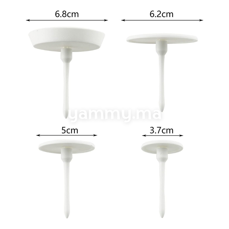 SET. 4 Clous en Plastique pour la Fabrication de Fleurs