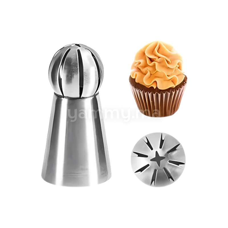 Douille Pâtissière Sphère en Inox Ø 24 mm "DL048"