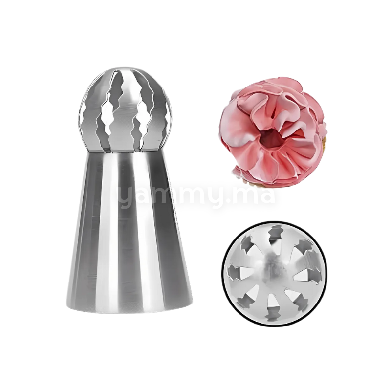 Douille Pâtissière Sphère en Inox Ø 24 mm "DL049"