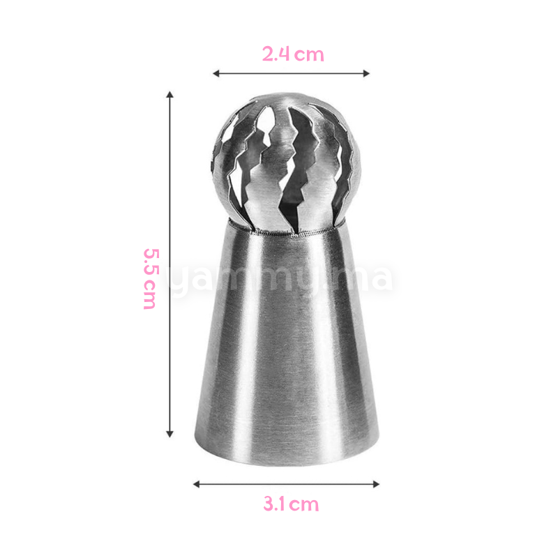 Douille Pâtissière Sphère en Inox Ø 24 mm "DL044"