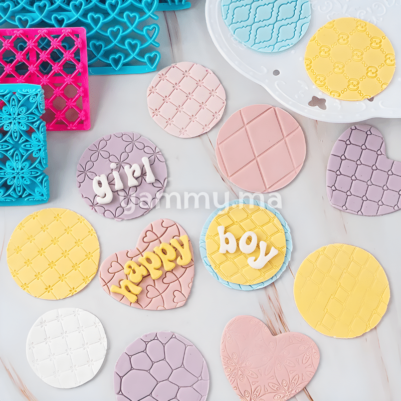 Embosseur Pâte à Sucre Pour Effet Matelassé Coeurs