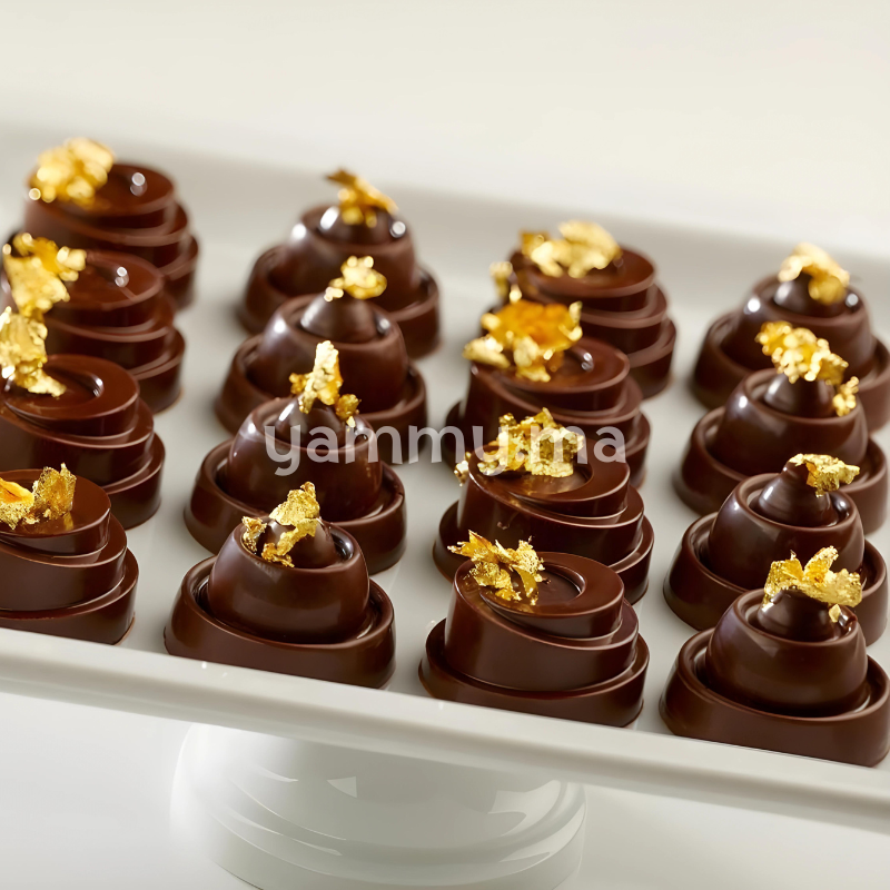 Flocon de Feuille d'Or Alimentaire 22 Carats 8x8 cm