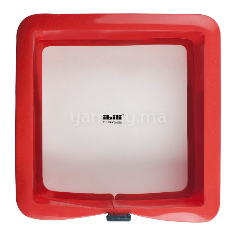 Moule Amovible Carrè avec Base en Verre 25x25 cm - Ibili