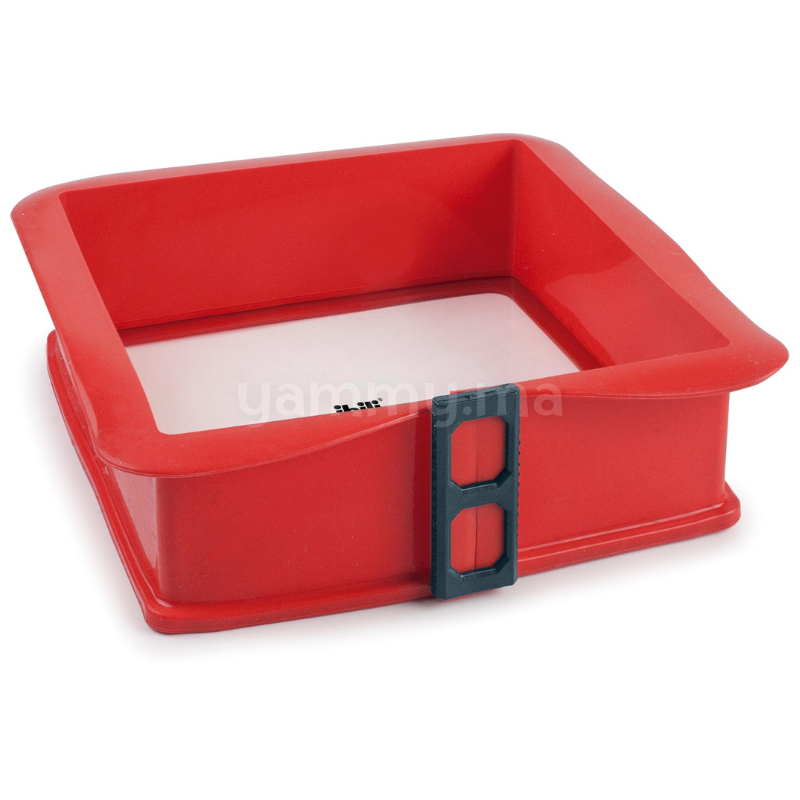 Moule Amovible Carrè avec Base en Verre 25x25 cm - Ibili