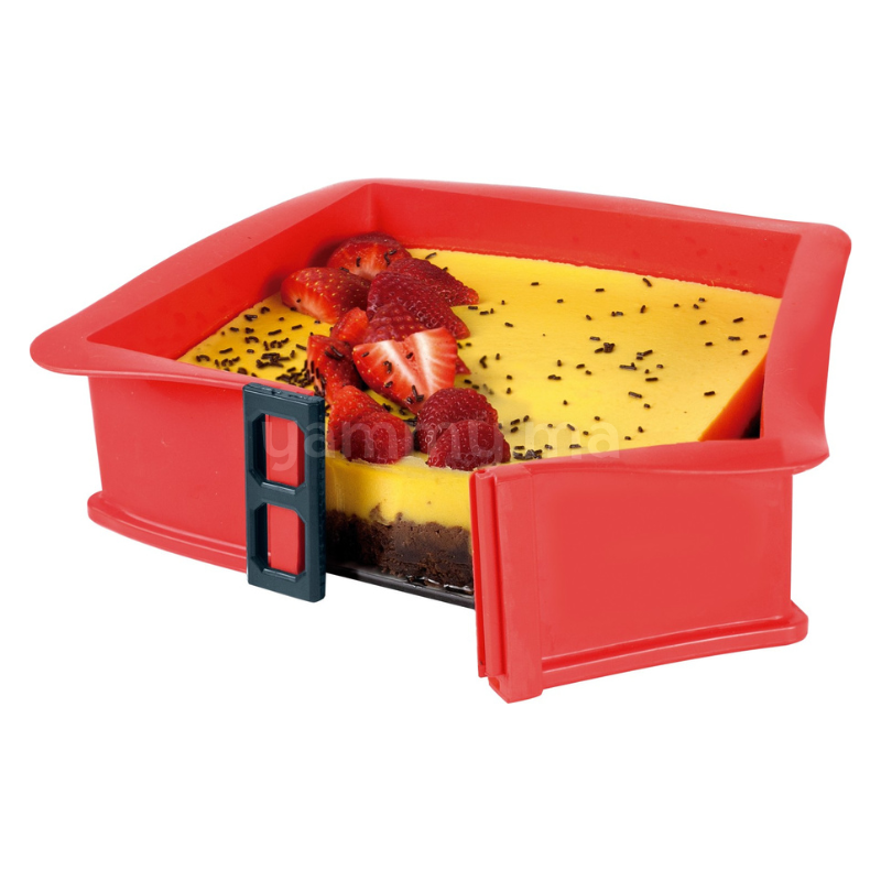 Moule Amovible Carrè avec Base en Verre 25x25 cm - Ibili