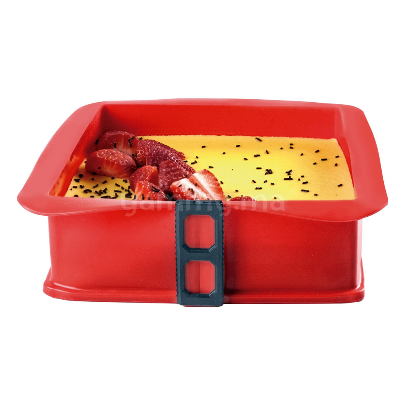 Moule Amovible Carrè avec Base en Verre 25x25 cm - Ibili