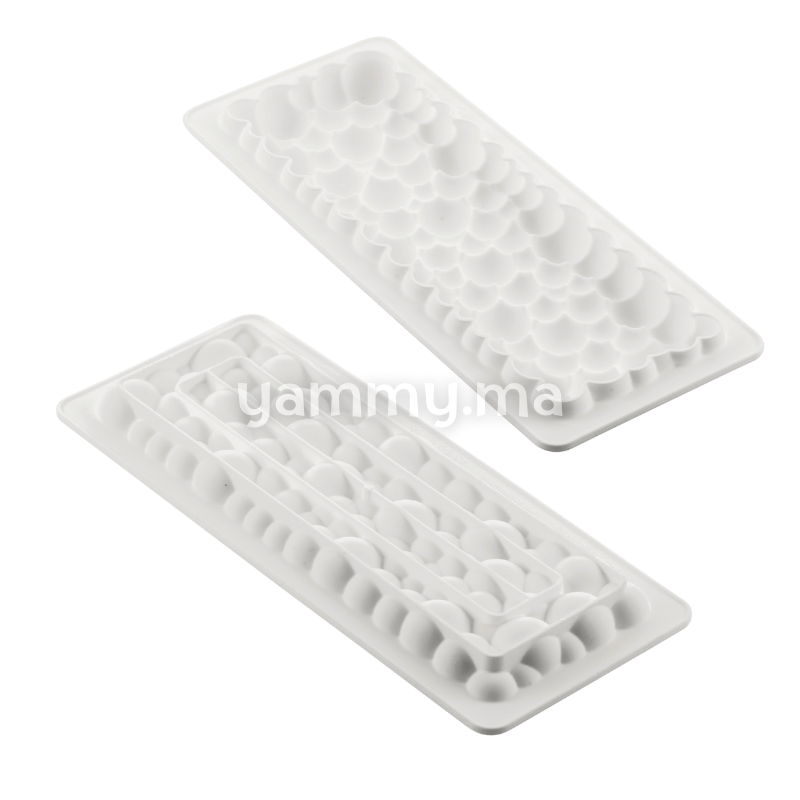 Kit Moule Silicone 1 Tarte Rectangle 265mm Bubble - Silikomart