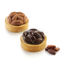 Kit Moule Silicone 8 Tartelettes 70mm Fève de Cacao - Silikomart