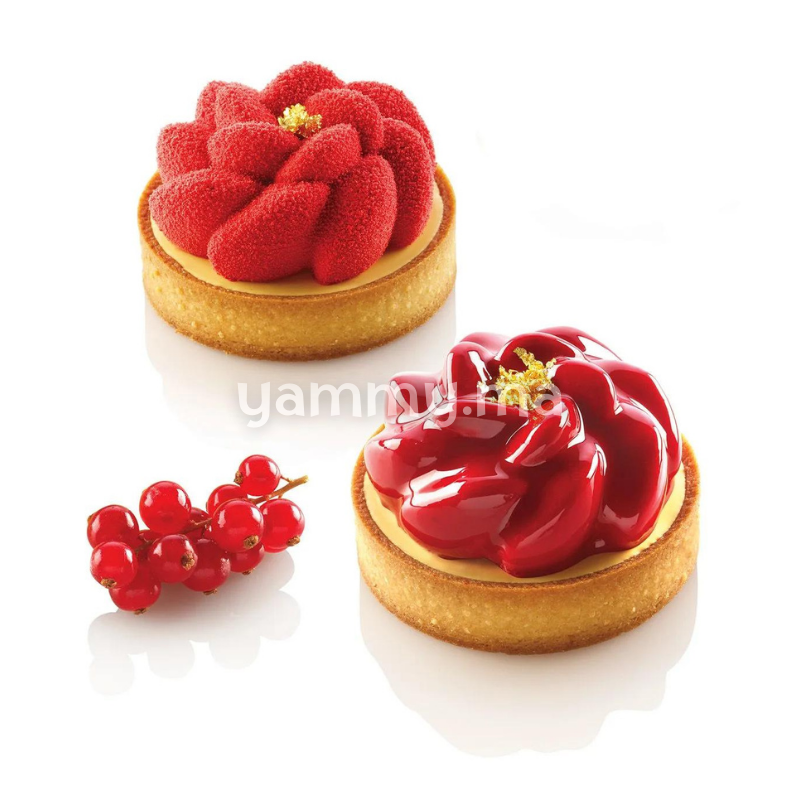 Kit Moule Silicone 6 Tarte 80mm Fleur - Silikomart