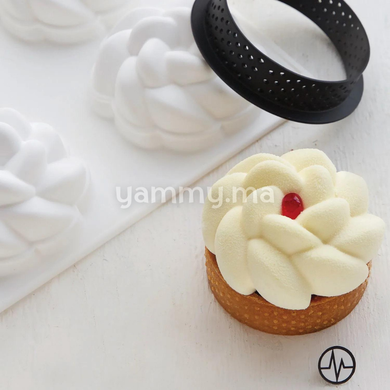 Kit Moule Silicone 6 Tarte 80mm Fleur - Silikomart