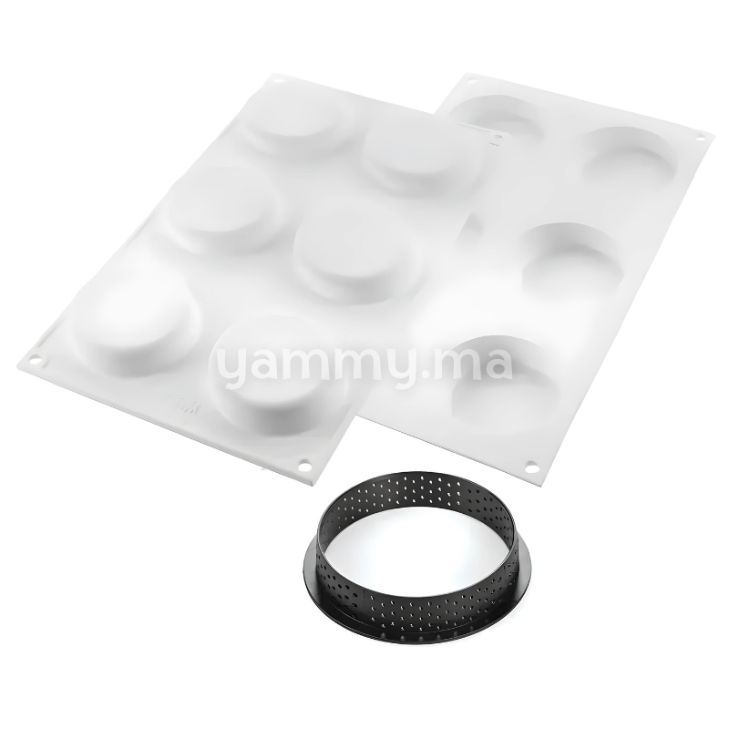 Kit Moule Silicone 6 Tartelettes 70mm Classique - Silikomart