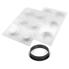 Kit Moule Silicone 6 Tartelettes 70mm Classique - Silikomart