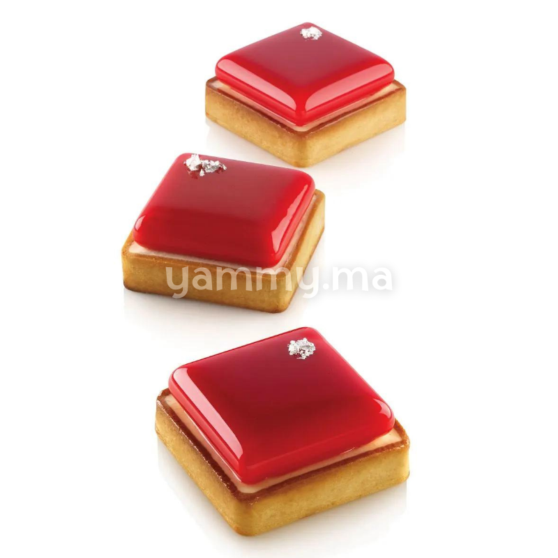 Kit Moule Silicone 6 Tartelettes Carrées 80mm - Silikomart