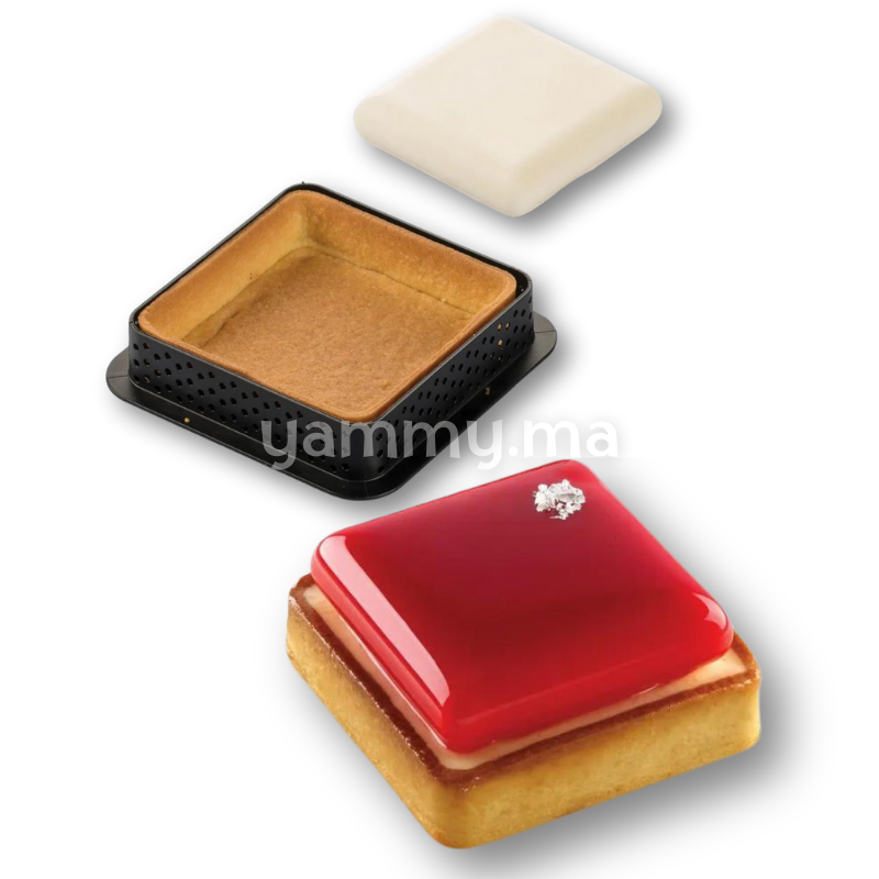 Kit Moule Silicone 6 Tartelettes Carrées 80mm - Silikomart